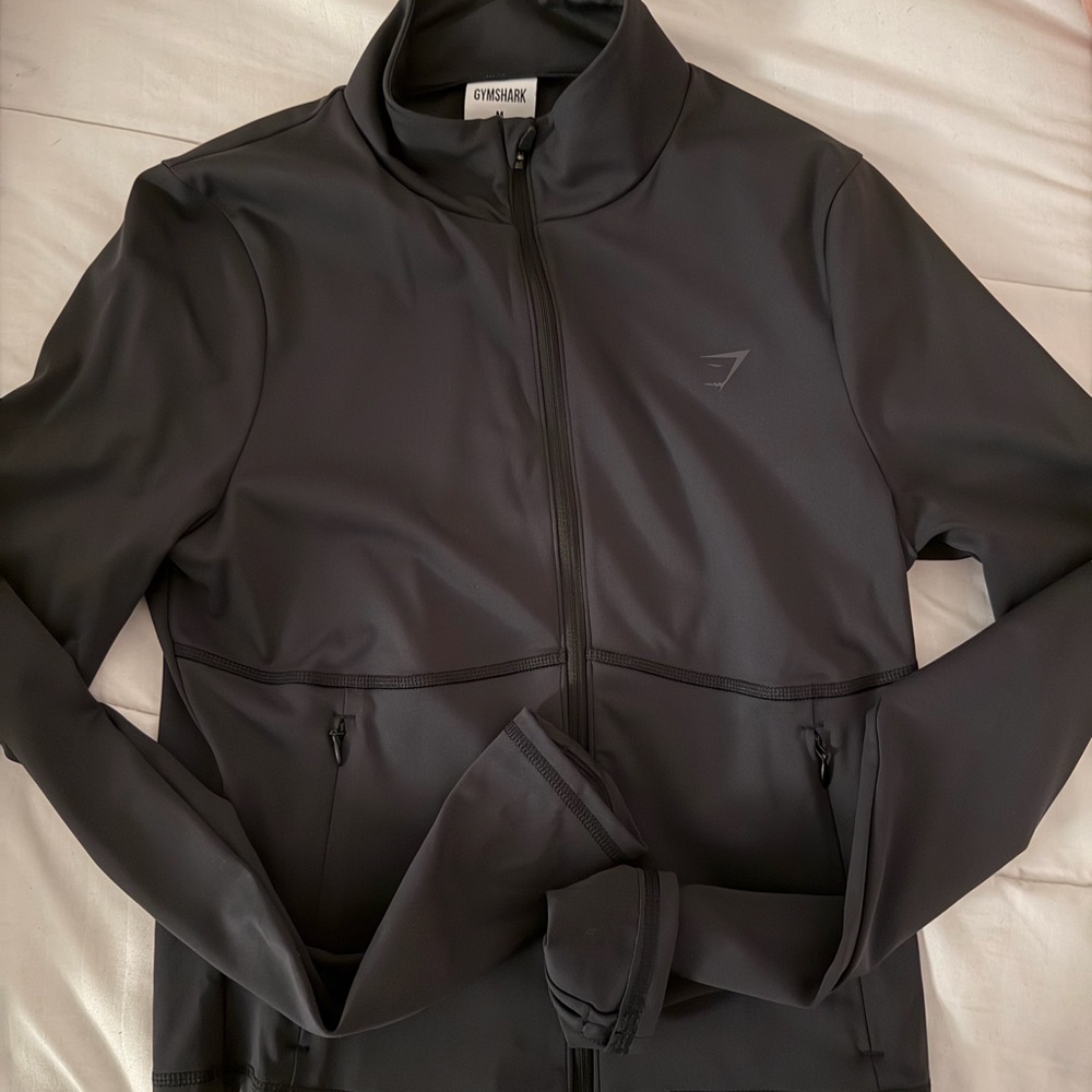 Gymshark Women’s Black Elevate Athletic Jacket Slim Fit